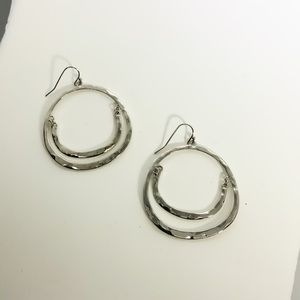 Sculpted Circle Drop Earring